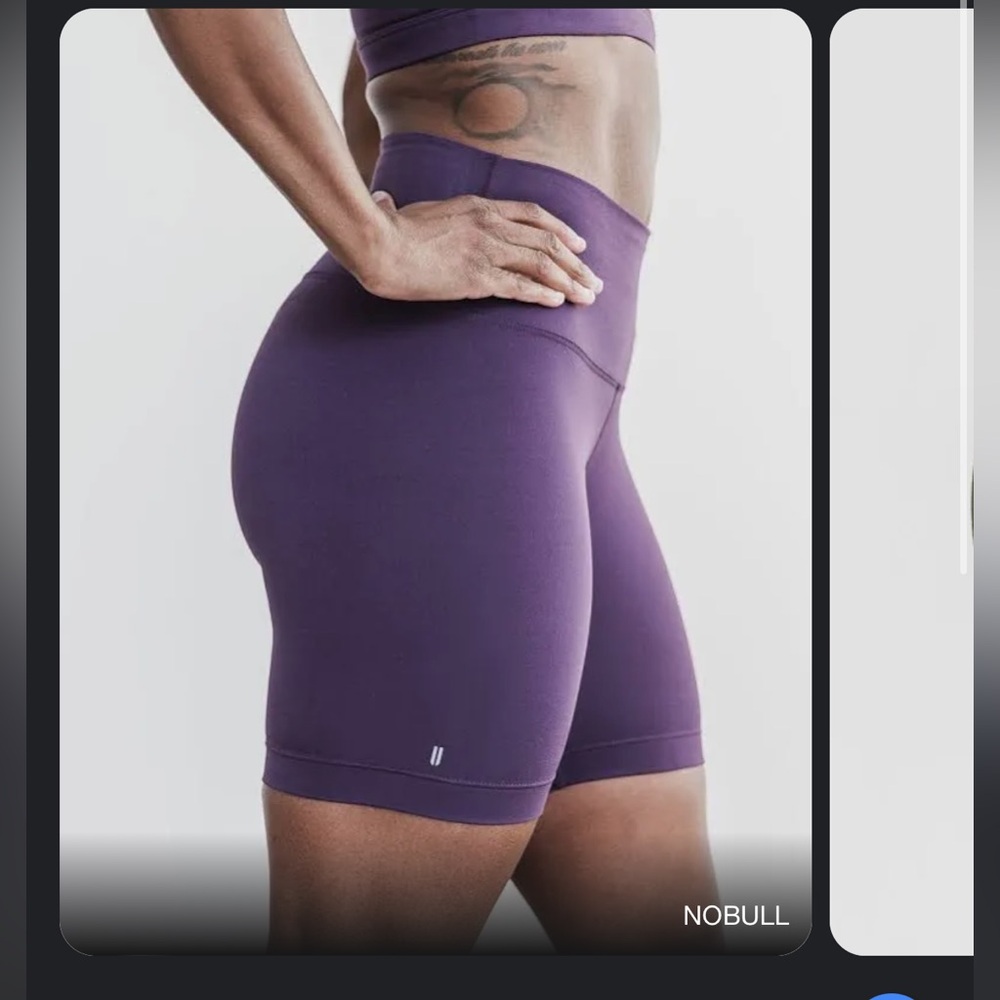 NOBULL Plum High Rise 6" Athletic Stretch Performance Shorts Women's XS